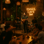 Menikmati kopi dan live music di Email Cafe Bali